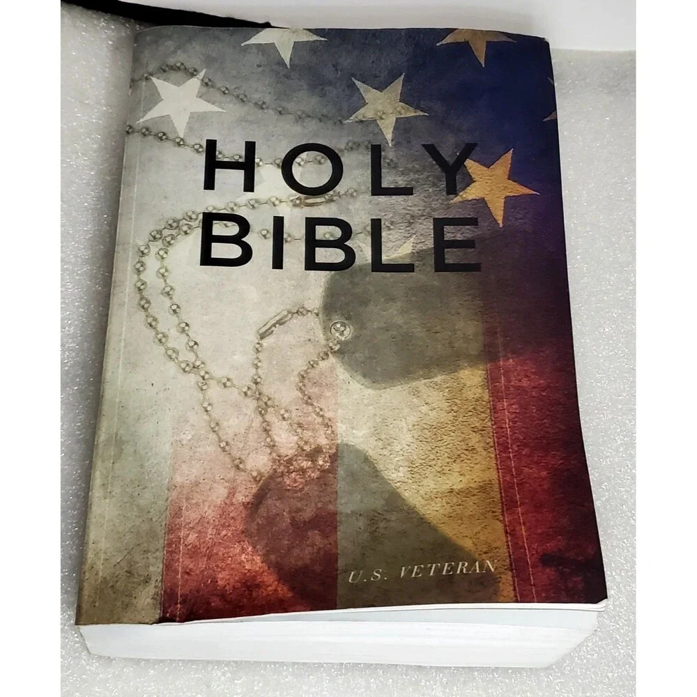 U.S. Veteran Flag Holy Bible King James Version Large Print Limited Edition Soft